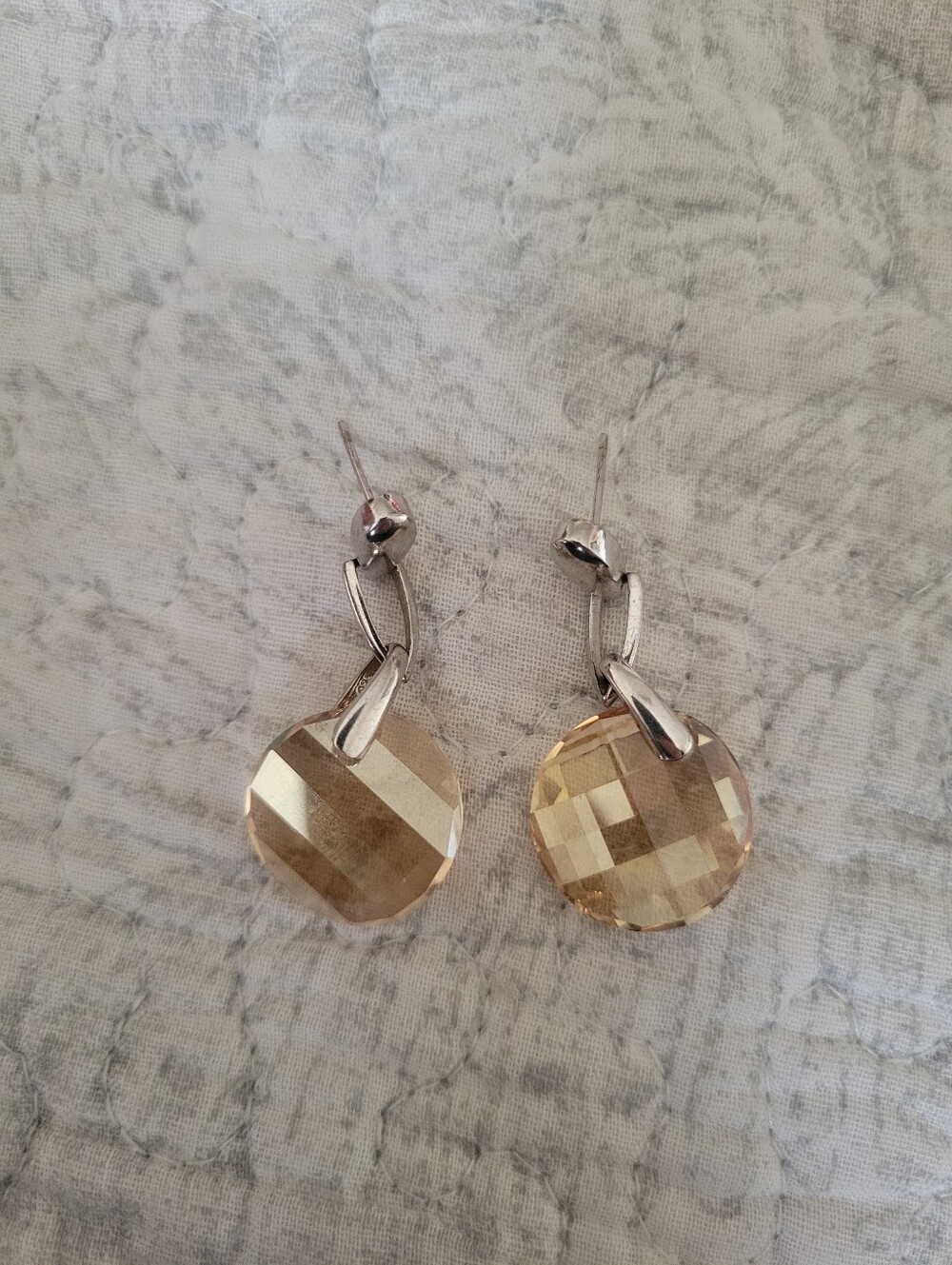 Swarowski Champane CHRISTAL stud Earings